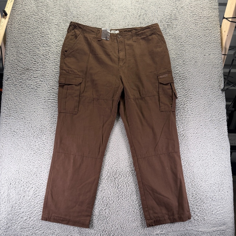 Guide Gear Pant Mens 40x30 Brown Cotton Cargo Straight Travel Utility Technician